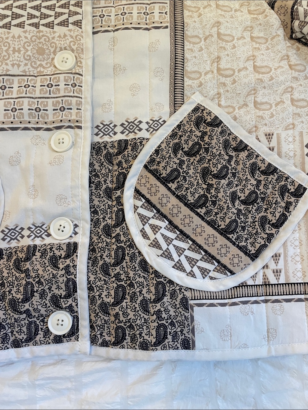 Patchwork Button-Jacket - Picture 5 of 6